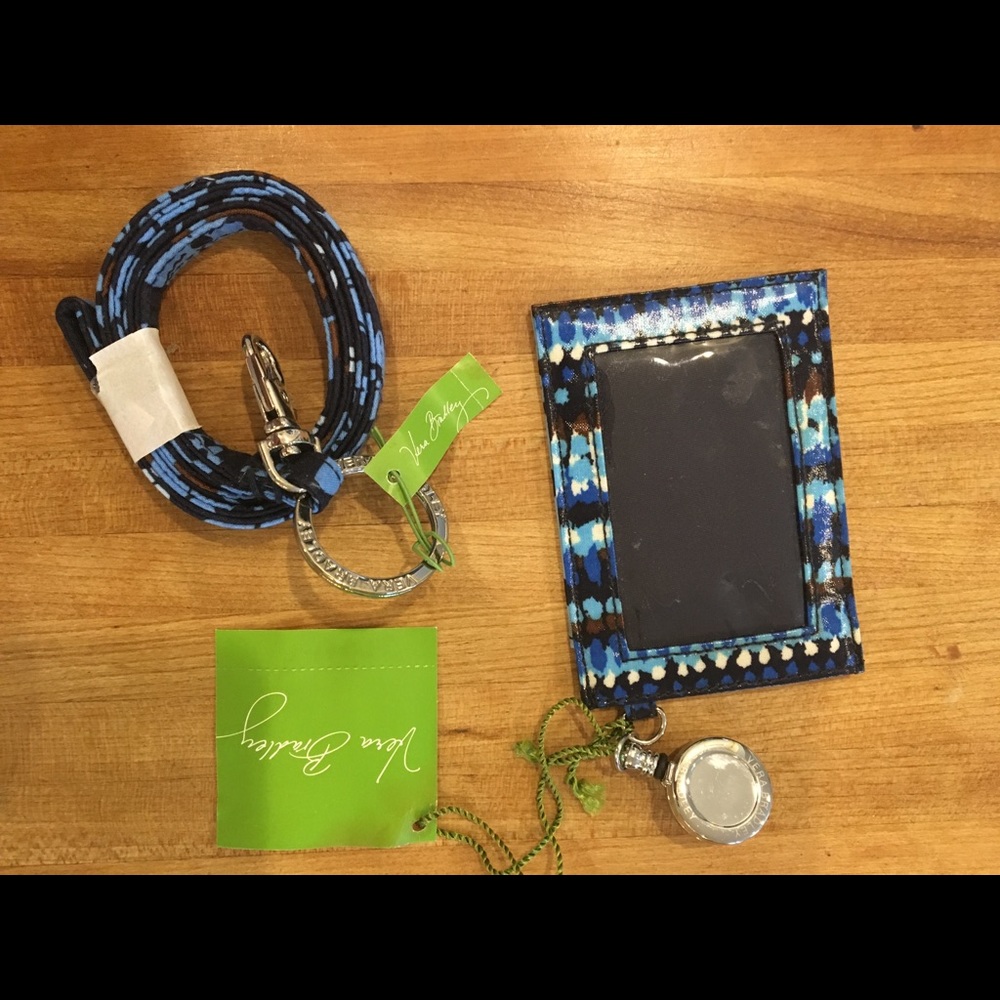 Brand new Vera Bradley Retractable Lanyard ID Case